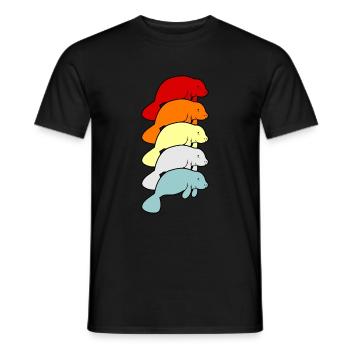 Manatee - Men's T-Shirt - black - Front - AI Model Male 178 light (178cm)