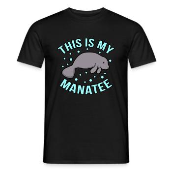 Manatee - Men's T-Shirt - black - Front - AI Model Male 178 light (178cm)