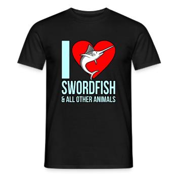Schwertfisch - Männer T-Shirt - Schwarz - Vorne - AI Model Male 178 light (178cm)