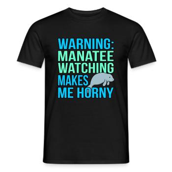 Manatee - Men's T-Shirt - black - Front - AI Model Male 178 light (178cm)