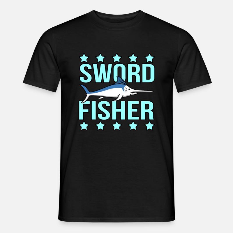 Schwertfisch - Männer T-Shirt - Schwarz