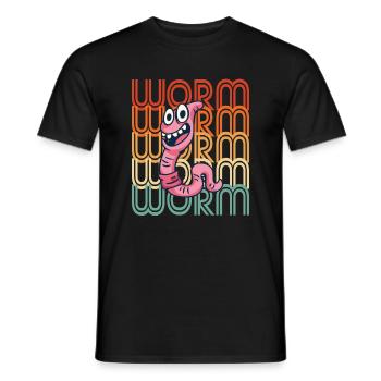 Compost Worms Gift - Men's T-Shirt - black - Front - AI Model Male 178 light (178cm)