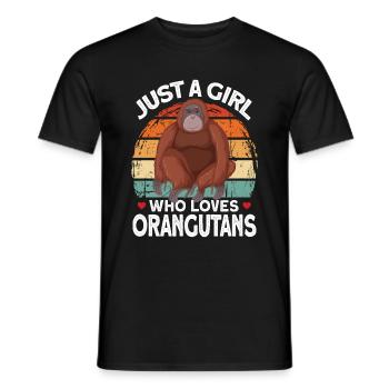Orangutan - Men's T-Shirt - black - Front - AI Model Male 178 light (178cm)