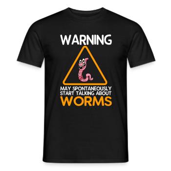 Compost Worms Gift - Men's T-Shirt - black - Front - AI Model Male 178 light (178cm)