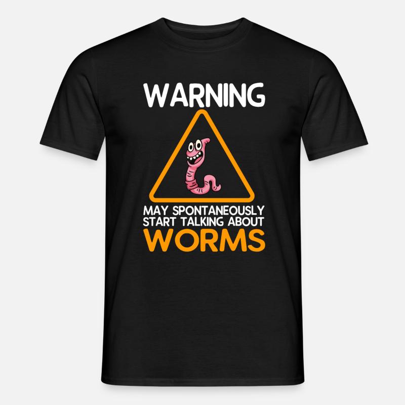 Kompost Würmer Geschenk - Männer T-Shirt - Schwarz