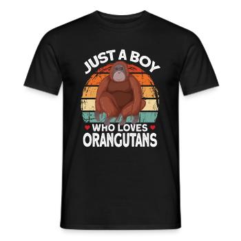 Orangutan - Men's T-Shirt - black - Front - AI Model Male 178 light (178cm)