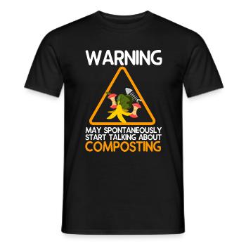 Compost Worms Gift - Men's T-Shirt - black - Front - AI Model Male 178 light (178cm)