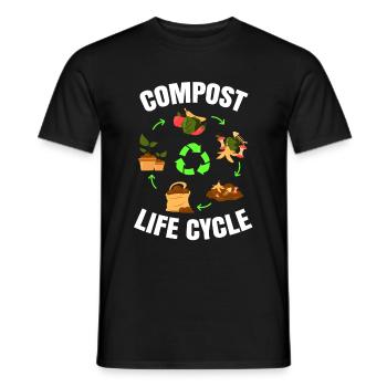 Compost Worms Gift - Men's T-Shirt - black - Front - AI Model Male 178 light (178cm)