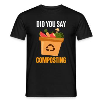 Compost Worms Gift - Men's T-Shirt - black - Front - AI Model Male 178 light (178cm)