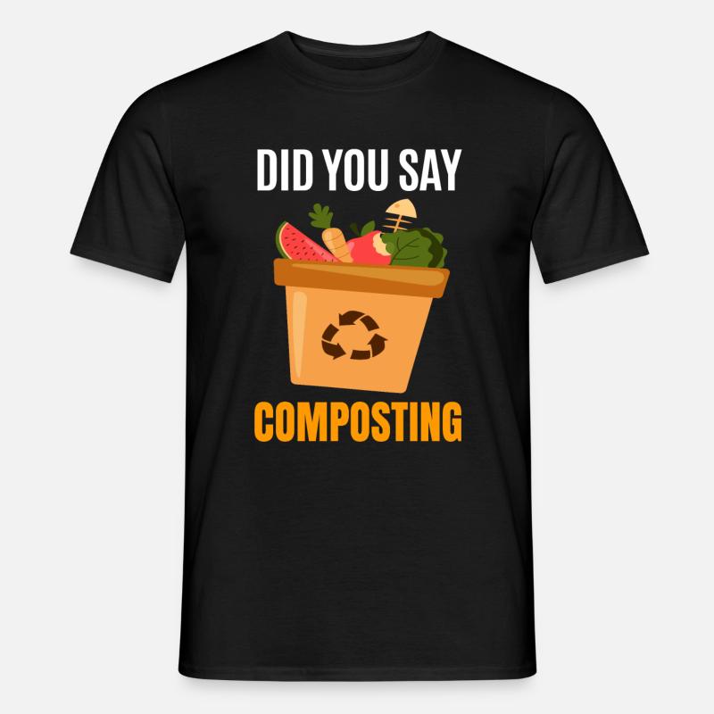 Kompost orme gave - Mænd T-shirt - sort