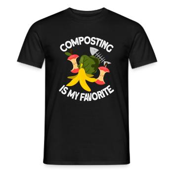 Compost Worms Gift - Men's T-Shirt - black - Front - AI Model Male 178 light (178cm)