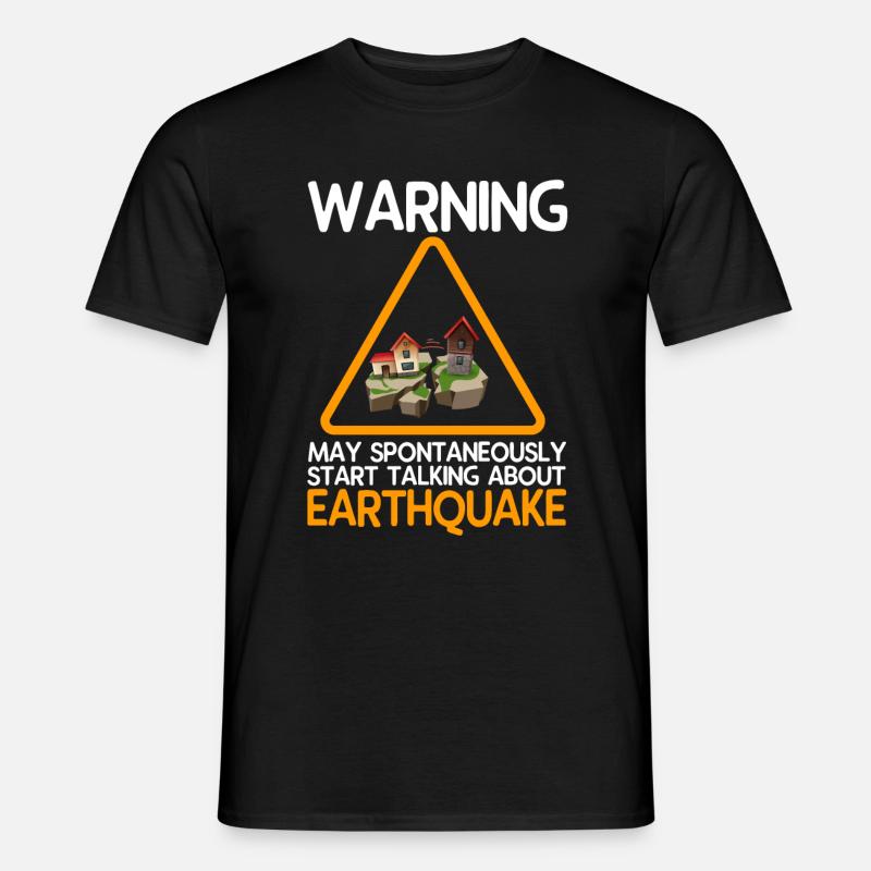Jordskælv - Mænd T-shirt - sort