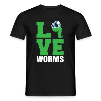 Compost Worms Gift - Men's T-Shirt - black - Front - AI Model Male 178 light (178cm)