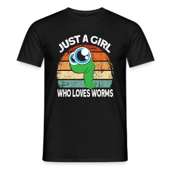 Compost Worms Gift - Men's T-Shirt - black - Front - AI Model Male 178 light (178cm)