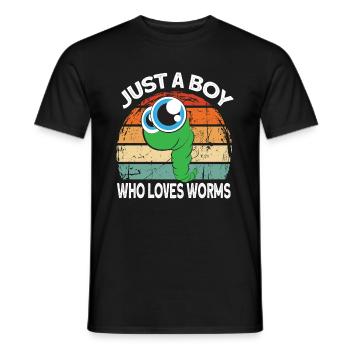 Compost Worms Gift - Men's T-Shirt - black - Front - AI Model Male 178 light (178cm)