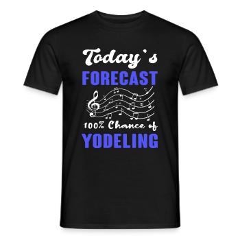 Jodeln - Männer T-Shirt - Schwarz - Vorne - AI Model Male 178 light (178cm)