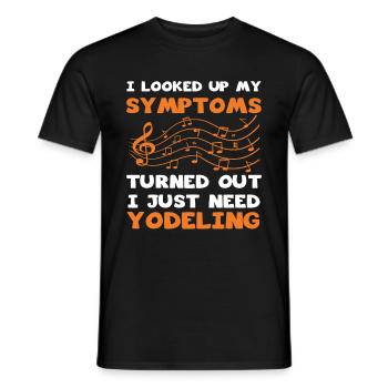 Yodel - Men's T-Shirt - black - Front - AI Model Male 178 light (178cm)