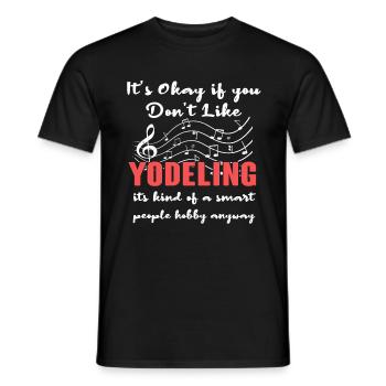 Jodeln - Männer T-Shirt - Schwarz - Vorne - AI Model Male 178 light (178cm)
