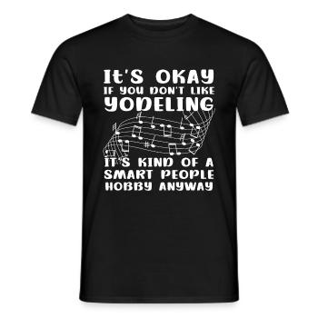 Jodeln - Männer T-Shirt - Schwarz - Vorne - AI Model Male 178 light (178cm)
