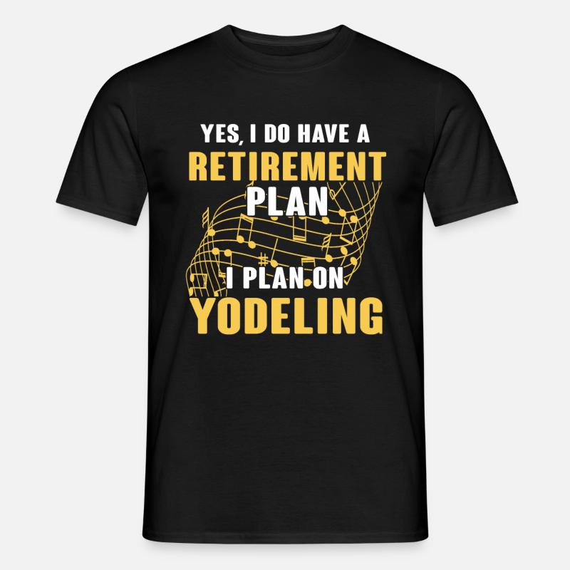 Jodeln - Männer T-Shirt - Schwarz