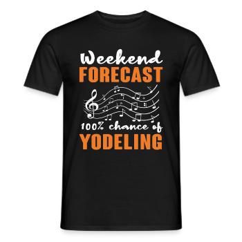 Jodeln - Männer T-Shirt - Schwarz - Vorne - AI Model Male 178 light (178cm)