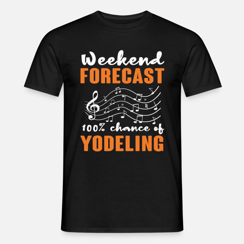 Jodeln - Männer T-Shirt - Schwarz