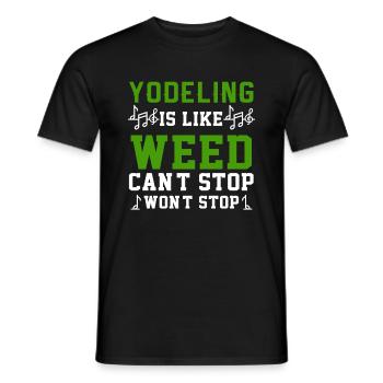 Jodeln - Männer T-Shirt - Schwarz - Vorne - AI Model Male 178 light (178cm)