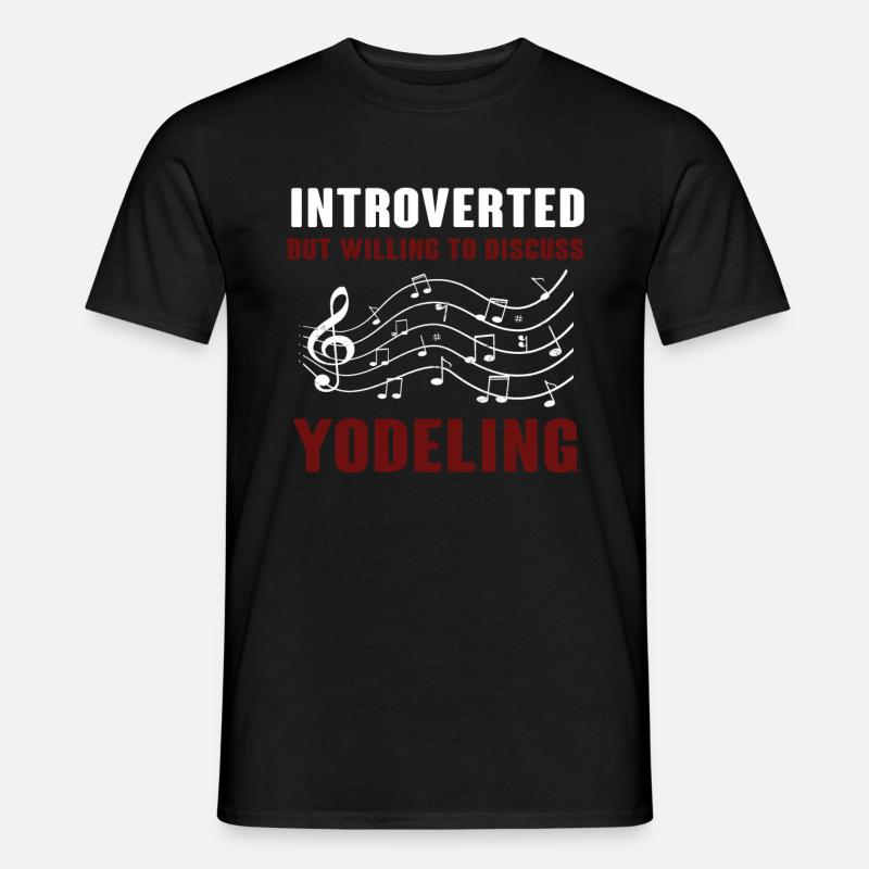 Jodeln - Männer T-Shirt - Schwarz