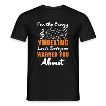 Yodel - Men's T-Shirt - black - Front - AI Model Male 178 light (178cm)