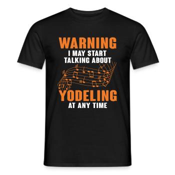 Jodeln - Männer T-Shirt - Schwarz - Vorne - AI Model Male 178 light (178cm)