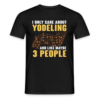 Jodeln - Männer T-Shirt - Schwarz - Vorne - AI Model Male 178 light (178cm)