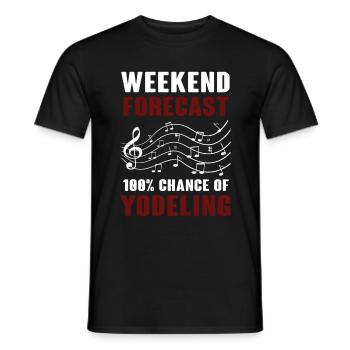 Yodel - Men's T-Shirt - black - Front - AI Model Male 178 light (178cm)