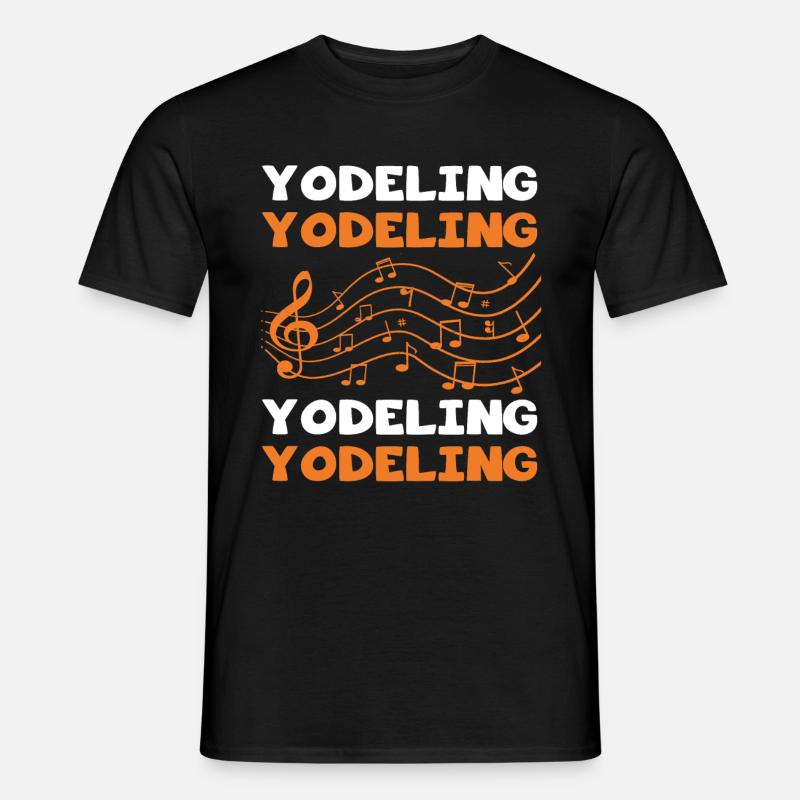 Jodeln - Männer T-Shirt - Schwarz