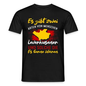 Es Gibt Zwei Arten Von Menschen Leverkusener - Männer T-Shirt - Schwarz - Vorne - AI Model Male 178 light (178cm)