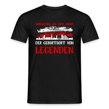 Mülheim An Der Ruhr Der Geburtsort Von Legenden - Männer T-Shirt - Schwarz - Vorne - AI Model Male 178 light (178cm)