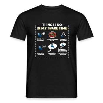 Ce que je fais pendant mon temps libre Louisiane - T-shirt homme - noir - Devant - AI Model Male 178 light (178cm)