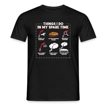 Ce que je fais pendant mon temps libre Norvège - T-shirt homme - noir - Devant - AI Model Male 178 light (178cm)