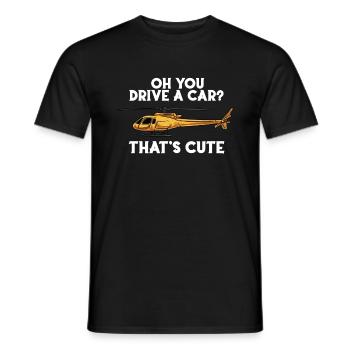 Hélicoptère 1 - T-shirt homme - noir - Devant - AI Model Male 178 light (178cm)