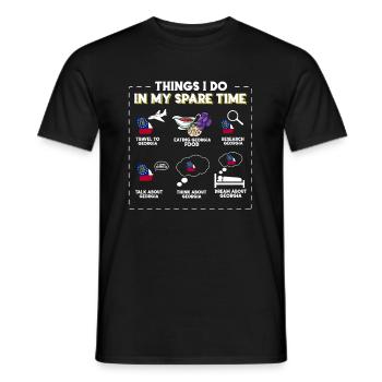 Ce que je fais pendant mon temps libre Géorgie - T-shirt homme - noir - Devant - AI Model Male 178 light (178cm)