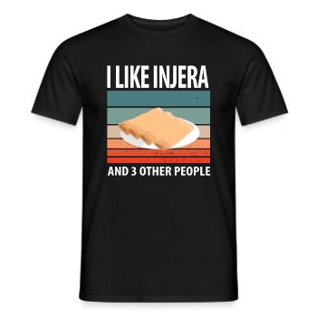 Traditional Ethiopian-Eritrean bread - Men's T-Shirt - black - Front - AI Model Male 178 light (178cm)