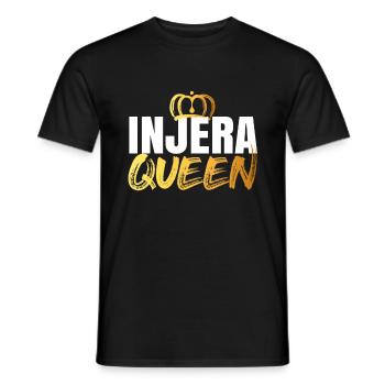 Traditional Ethiopian-Eritrean Injera bread - Men's T-Shirt - black - Front - AI Model Male 178 light (178cm)