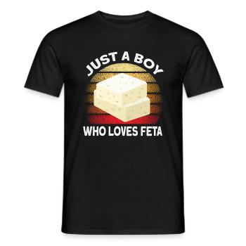 Cheese feta enthusiasts - Men's T-Shirt - black - Front - AI Model Male 178 light (178cm)