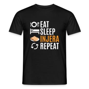 Traditionelles äthiopisch-eritreisches Brot - Männer T-Shirt - Schwarz - Vorne - AI Model Male 178 light (178cm)