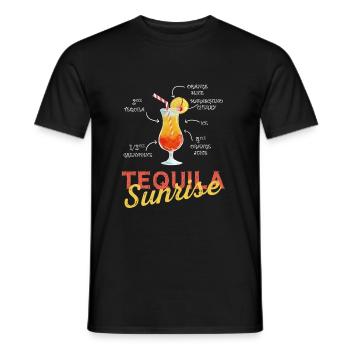 Tequila Sunrise - Men's T-Shirt - black - Front - AI Model Male 178 light (178cm)