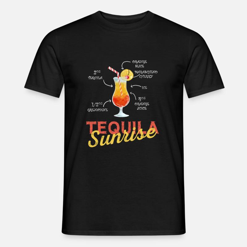 Tequila Sunrise - Männer T-Shirt - Schwarz