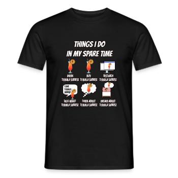 Tequila Sunrise - Männer T-Shirt - Schwarz - Vorne - AI Model Male 178 light (178cm)