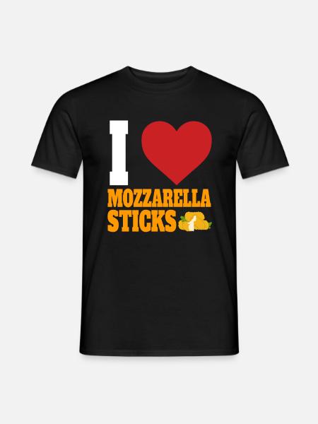 I love mozzarella sticks - Men's T-Shirt - black
