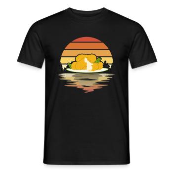 Retro-Mozzarella - Männer T-Shirt - Schwarz - Vorne - AI Model Male 178 light (178cm)