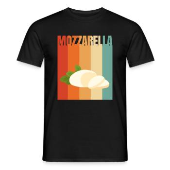 Rétro Mozzarella - T-shirt homme - noir - Devant - AI Model Male 178 light (178cm)