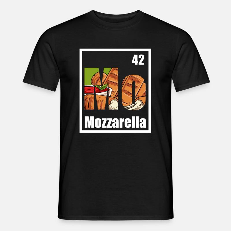 Mozzarella-Stangen - Männer T-Shirt - Schwarz